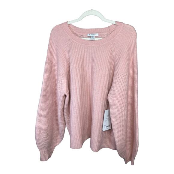 Athleta Pink Crew Neck Sweater - Picture 3 of 9